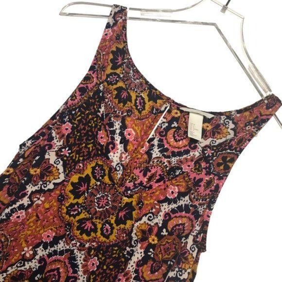 H&M Abstract Floral Mix Print Boho Jumpsuit Size 6 - Picture 4 of 10